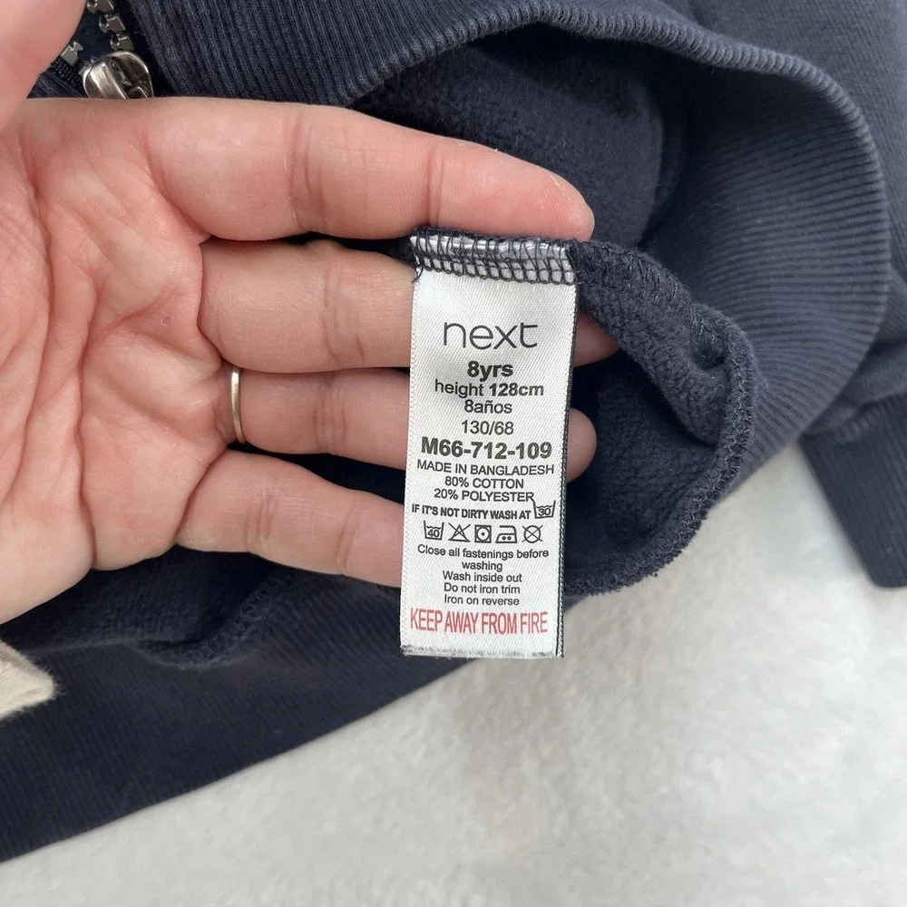 NEXT Full Zip Hoodie Boys 8 Casual Fall Cozy Winter Lounge Outdoors